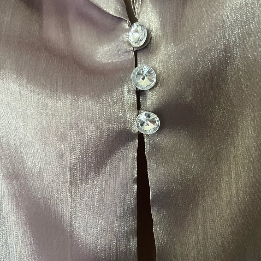 Women's J.R. Nites by Carol Lin gold evening blouse and camisole set. Size 12 - Picture 4 of 7